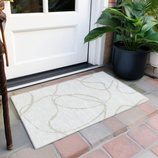 Piper Looms Chantille Swirls ACN999 Ivory Machine Washable Area Rug Scatter Outdoor Lifestyle Image Feature