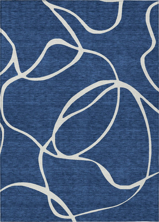 Piper Looms Chantille Swirls ACN999 Navy Machine Washable Area Rug main image