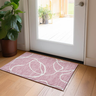 Piper Looms Chantille Swirls ACN999 Pink Machine Washable Area Rug Scatter Lifestyle Image Feature