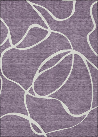 Piper Looms Chantille Swirls ACN999 Purple Machine Washable Area Rug main image