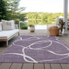 Piper Looms Chantille Swirls ACN999 Purple Machine Washable Area Rug Outdoor Lifestyle Image Feature