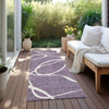 Piper Looms Chantille Swirls ACN999 Purple Machine Washable Area Rug Runner Outdoor Lifestyle Image Feature