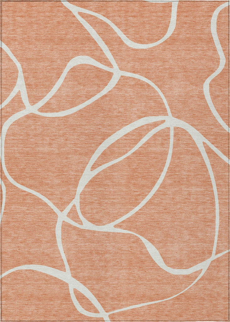 Piper Looms Chantille Swirls ACN999 Salmon Machine Washable Area Rug main image