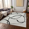 Piper Looms Chantille Swirls ACN999 White Machine Washable Area Rug Lifestyle Image Feature