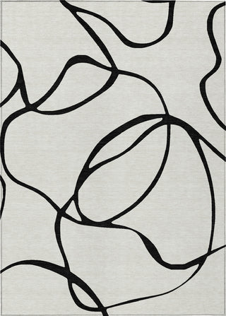 Piper Looms Chantille Swirls ACN999 White Machine Washable Area Rug main image