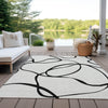 Piper Looms Chantille Swirls ACN999 White Machine Washable Area Rug Outdoor Lifestyle Image Feature