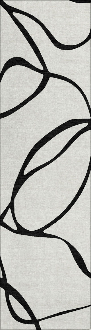 Piper Looms Chantille Swirls ACN999 White Machine Washable Area Rug Runner Main Image