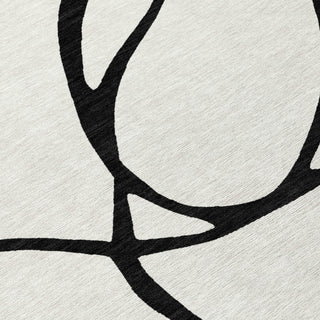 Piper Looms Chantille Swirls ACN999 White Machine Washable Area Rug Swatch Image