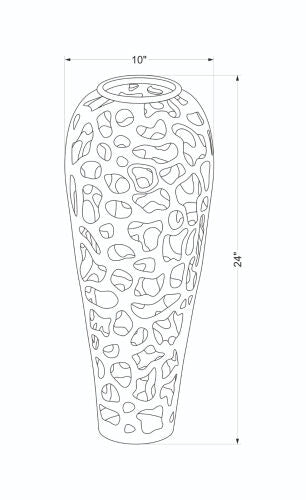 Surya Angad ADG-002 Metallic-Brass Line Drawing