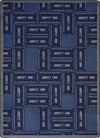 Joy Carpets Any Day Matinee Admit One Blue Area Rug
