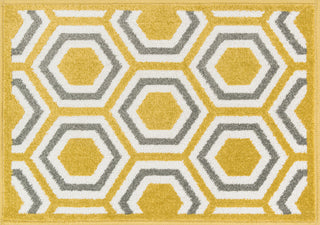 Loloi Terrace HTC01 Citron / Grey Area Rug aerial 1-8 x 2-6