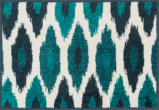 Loloi Terrace HTC03 Ivory / Peacock Area Rug aerial 1-8 x 2-6