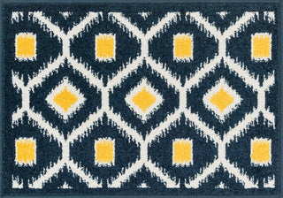 Loloi Terrace HTC08 Navy / Lemon Area Rug aerial 1-8 x 2-6