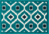 Loloi Terrace HTC08 Teal / Navy Area Rug aerial 1-8 x 2-6