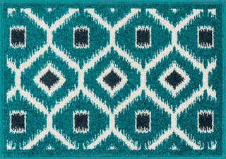 Loloi Terrace HTC08 Teal / Navy Area Rug aerial 1-8 x 2-6