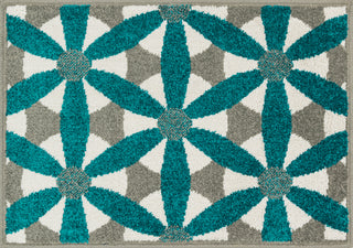 Loloi Terrace HTC15 Grey / Teal Area Rug aerial 1-8 x 2-6