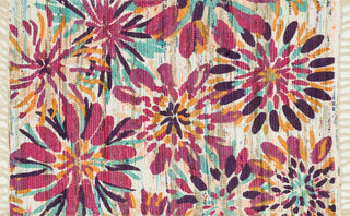 Loloi Aria HAR07 Ivory / Berry Area Rug aerial 2-3 x 3-9