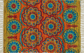 Loloi Aria HAR11 Orange / Multi Area Rug aerial 2-3 x 3-9