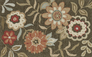 Loloi Francesca FC-02 Brown Area Rug aerial 2-3 x 3-9