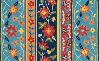 Loloi Francesca FC-23 Blue / Multi Area Rug aerial 2-3 x 3-9