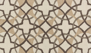 Loloi Francesca FC-42 Ivory / Brown Area Rug aerial 2-3 x 3-9