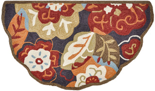 Loloi Summerton SRS03 Black / Multi Area Rug aerial 2-3 x 3-9 scalloped hearth