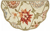 Loloi Summerton SRS11 Ivory / Floral Area Rug aerial 2-3 x 3-9 scalloped hearth