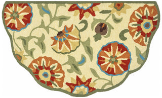 Loloi Summerton SSC04 Buttercup Area Rug aerial 2-3 x 3-9 scalloped hearth