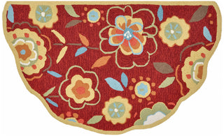 Loloi Summerton SSC10 Red / Yellow Area Rug aerial 2-3 x 3-9 scalloped hearth