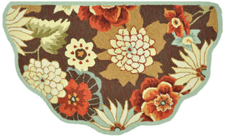 Loloi Summerton SSC16 Chestnut Area Rug aerial 2-3 x 3-9 scalloped hearth