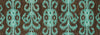 Loloi Milano ML-07 Chocolate / Teal Area Rug aerial 2-6 x 7-6
