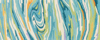 Loloi Olivia HOL04 Teal / Multi Area Rug aerial 2 x 5