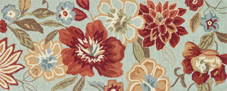 Loloi Summerton SRS04 Mist / Red Area Rug aerial 2 x 5