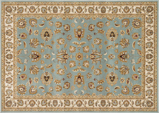 Loloi Welbourne WL-04 Blue / Ivory Area Rug aerial 3-10 x 5-7