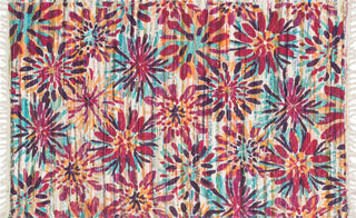 Loloi Aria HAR07 Ivory / Berry Area Rug aerial 3-6 x 5-6