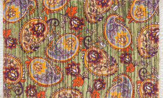Loloi Aria HAR10 Green / Orange Area Rug aerial 3-6 x 5-6