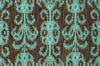 Loloi Milano ML-07 Chocolate / Teal Area Rug aerial 3-6 x 5-6