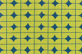 Loloi Venice Beach VB-03 Lime / Blue Area Rug aerial 3-6 x 5-6