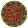 Loloi Aria HAR11 Orange / Multi Area Rug aerial 3 x 3 round