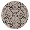 Loloi Francesca FC-18 Ivory / Grey Area Rug aerial 3 x 3 round