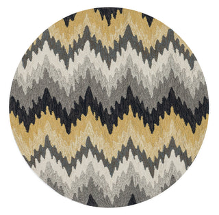 Loloi Francesca FC-22 Grey / Multi Area Rug aerial 3 x 3 round