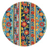 Loloi Francesca FC-23 Blue / Multi Area Rug aerial 3 x 3 round