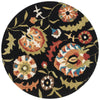 Loloi Francesca FC-52 Black / Multi Area Rug aerial 3 x 3 round