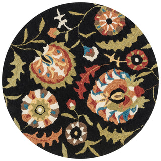 Loloi Francesca FC-52 Black / Multi Area Rug aerial 3 x 3 round