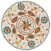 Loloi Francesca FC-53 Ivory / Blue Area Rug aerial 3 x 3 round