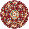 Loloi Francesca FC-54 Red / Sage Area Rug aerial 3 x 3 round