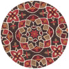Loloi Francesca FC-55 Brown / Spice Area Rug aerial 3 x 3 round