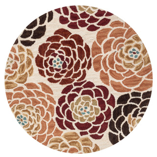 Loloi Gabriella GB-04 Rust / Multi Area Rug aerial 3 x 3 round