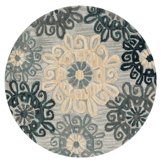 Loloi Gabriella GB-05 Slate Area Rug aerial 3 x 3 round
