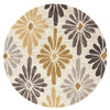 Loloi Gabriella GB-06 Ivory / Gold Area Rug aerial 3 x 3 round